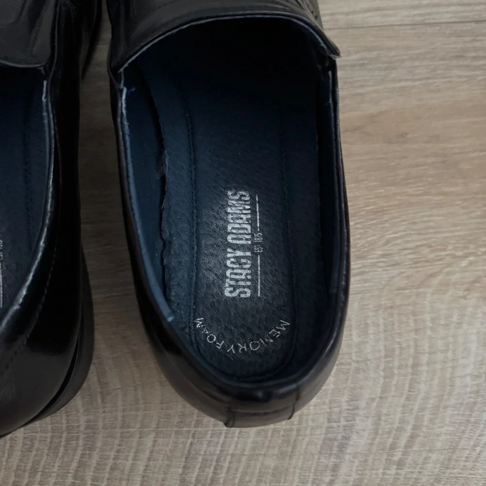 Stacy Adams Shoes Slip On Loafers Memory Foam‎ Dress Black Neutral PreppyMens 8M